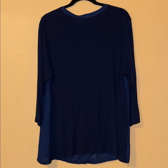 Zac & Rachel Navy Button Down Shirt - Picture 7 of 7